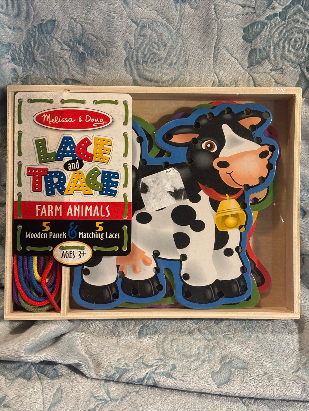 Melissa & Doug Lace and Trace Farm Animals - Multicolor Lacing Toy